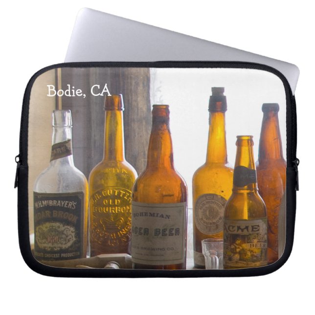 Bodie Antique Bottles Laptop Bag (Front)