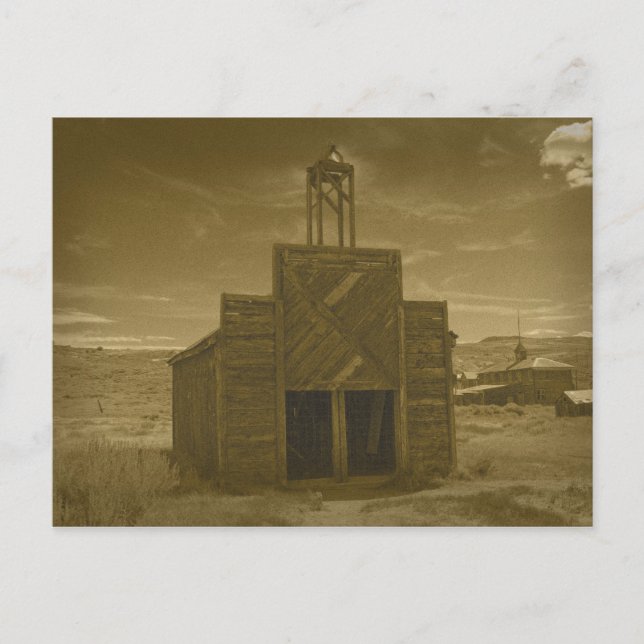 Bodie Firehouse Sepiatone Post Card (Front)