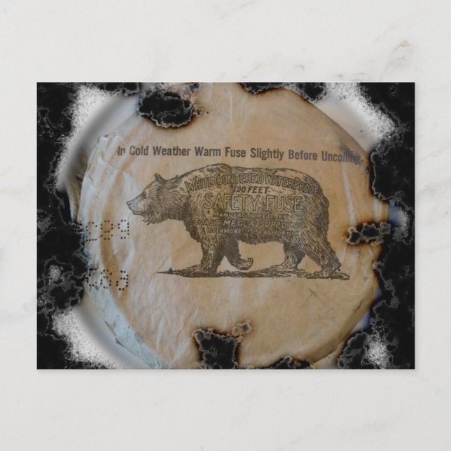 Bodie Fuse Burned Postcard (Front)