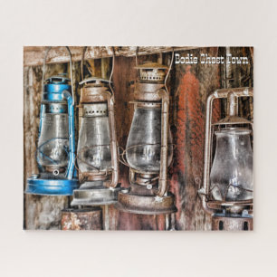 Bodie Ghost Town Hanging Lanterns Jigsaw Puzzle