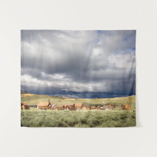 Bodie Ghost Town Stormy Overview Tapestry