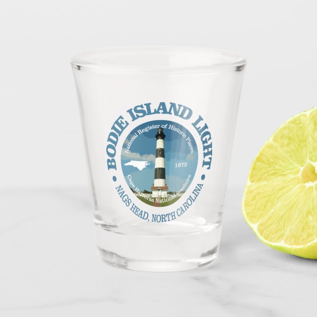Bodie Island Light Shot Glass (Front)