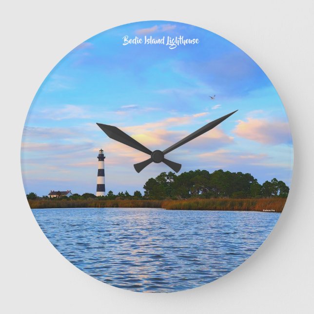 Bodie Island Lighthouse Large Clock (Front)