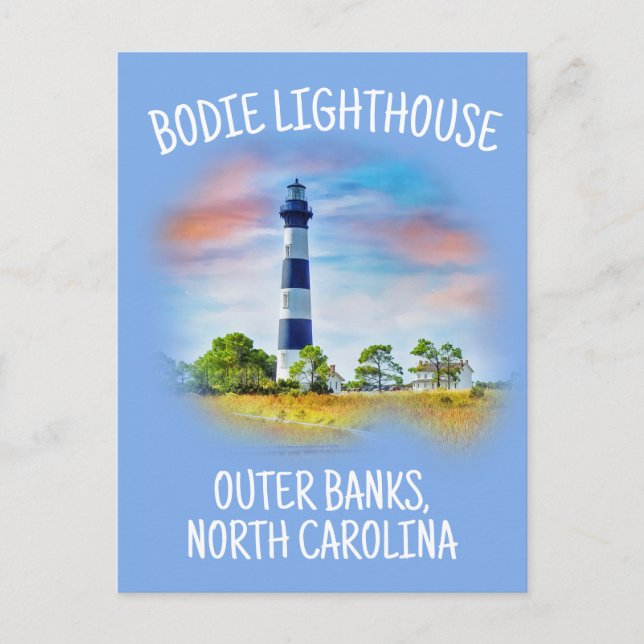 Bodie Lighthouse Outer Banks North Carolina Postcard (Front)