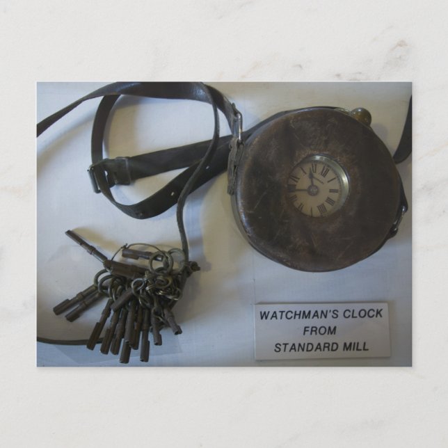 Bodie Watchman's Clock and Keys Postcard (Front)