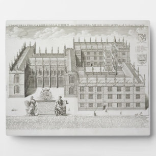 Bodleian Library, Oxford, from 'Oxonia Illustrata' Plaque