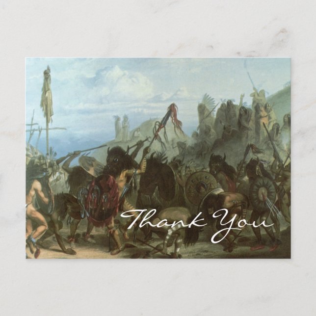 Bodmer's Bison Dance Postcard (Front)