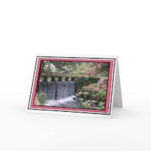Bodnant Gardens Waterfall Greetings Card