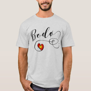 Bodø Flag Heart, Norway, Bodö T-Shirt
