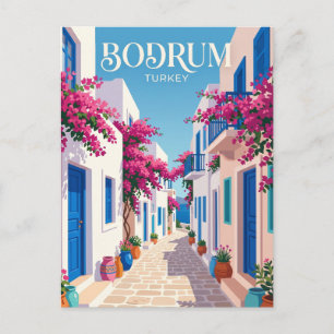 Bodrum Old Town Alley Turkey Postcard