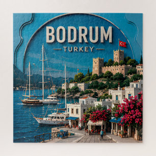 Bodrum Turkey Aegean Sea Coastal Vacation Travel Jigsaw Puzzle