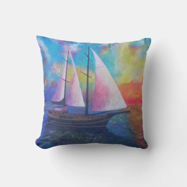 Bodrum Turquoise Coast Gulet Cruise Cushion (Front)