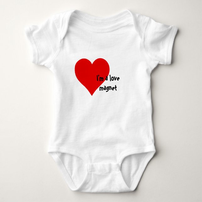 Body 0-24m I'm a love magnet Baby Bodysuit (Front)