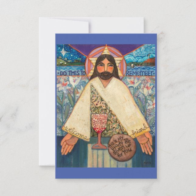 Body and Blood, Eucharist prayer card (Front)