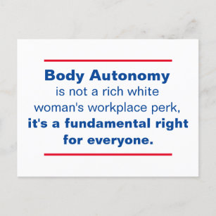 Body Autonomy is a Fundamental Right Postcard