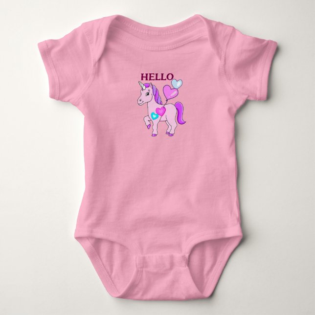body bebe unicorne . baby bodysuit (Front)