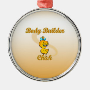 Body Builder Chick Metal Tree Decoration