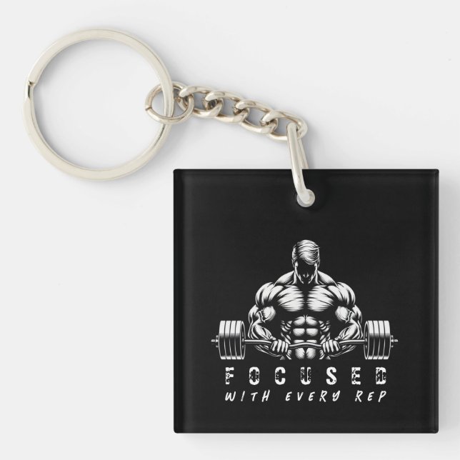 Body Builder-Fitness- Key Ring (Front)