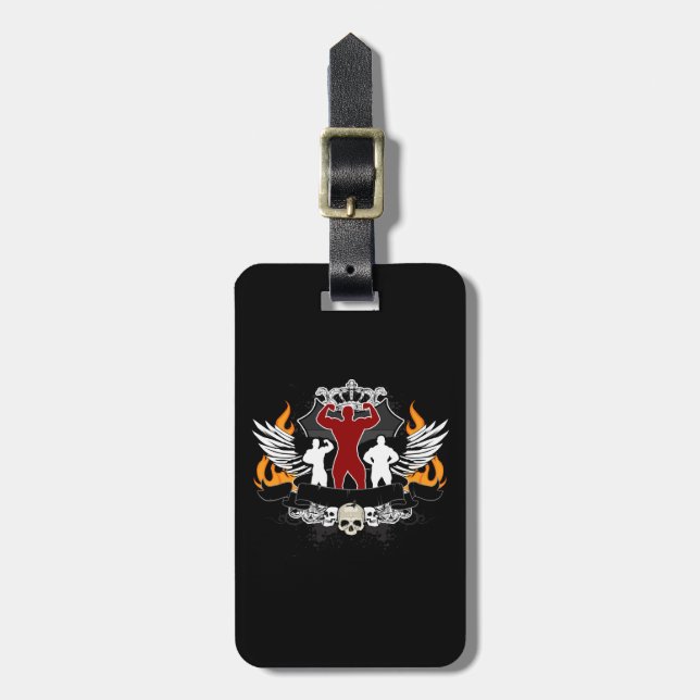 Body Builder  Luggage Tag (Front Vertical)