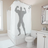 Body Builder Man Funny Silhouette Shadow Behind