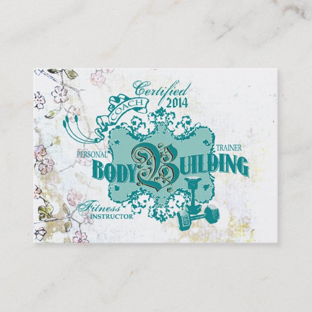 Body Building - Business / Schedule Card for her (Front)
