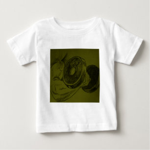 Body Building Fitness Pencil Sketch Baby T-Shirt