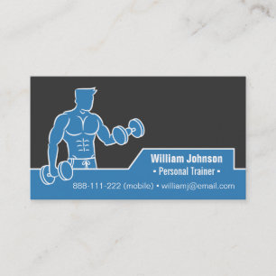 Body building Fitness Trainer Business Cards