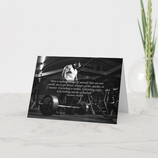 "Body building" Motivational Card (Front)