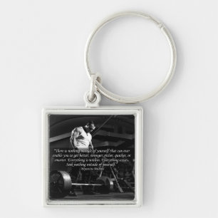 "Body building" Motivational Key Ring