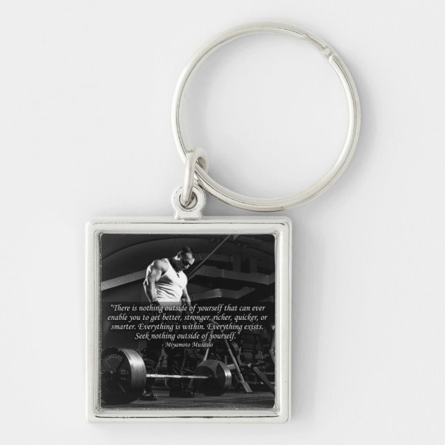 "Body building" Motivational Key Ring (Front)