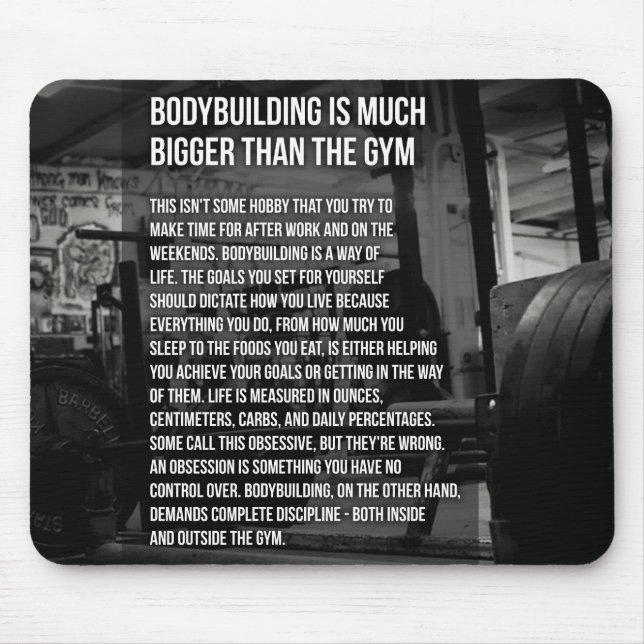 "Body building" Motivational Mouse Pad (Front)
