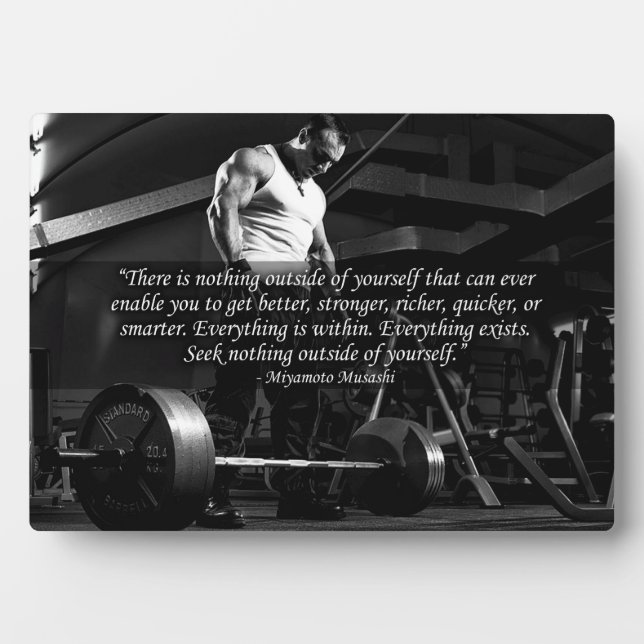 "Body building" Motivational Plaque (Front)