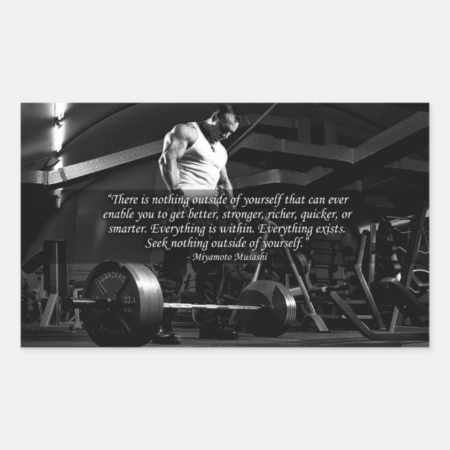 "Body building" Motivational Rectangular Sticker (Front)