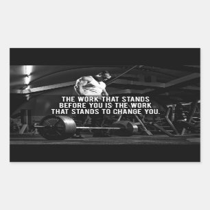 "Body building" Workout Motivational Rectangular Sticker