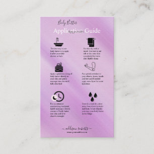 Body Butter Application Guide Elegant Glam  Busine Business Card