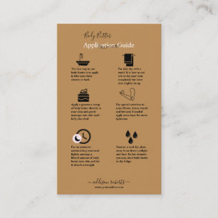 Body Butter Application Guide Modern Professional  Business Card