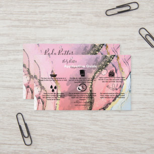 Body Butter Application Pink Gold Watercolor Bu Business Card