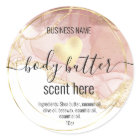 body butter gold modern product label