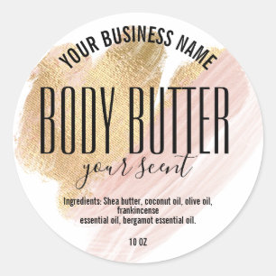 body butter homemade product label skincare spa