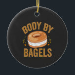 Body By Bagels Funny Jewish Hanukkah Doughnut Gift Ceramic Tree Decoration<br><div class="desc">hanukkah, passover, yiddish, chanukah, jewish, menorah, jew, gift, birthday, bagel</div>