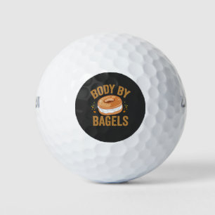 Body By Bagels Funny Jewish Hanukkah Doughnut Gift Golf Balls