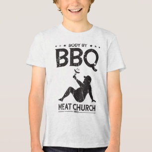 Body By Bbq Meat Church Bbq - Bbq Enthusiasm _1 Tri-Blend Shirt