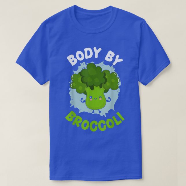 Body By Broccoli Vegetable Vegetarian Vegan Brocco T-Shirt (Design Front)