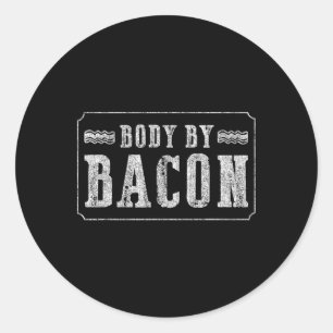 Body By Bycon Bbq Funny  Classic Round Sticker