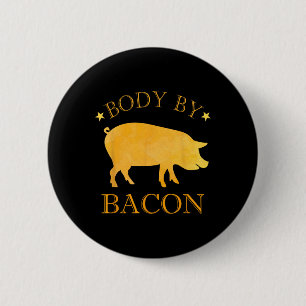 Body By Bycon Bbq Grilling Ham Loving Men's Funny  6 Cm Round Badge