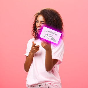 Body Care Sculpting QRCODE Black White Lilac Business Card