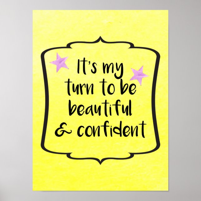 Body Confidence Motivational Inspirational Quote Poster (Front)