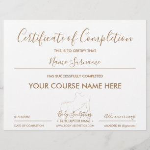 Body Contouring certificate of completion