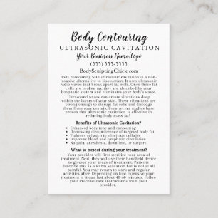 Body Contouring Ultrasonic Cavitation Information Business Card