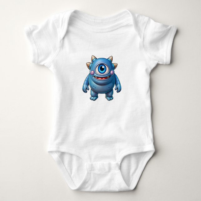 Body for baby with "Baby Monster Cyclope" Bodysuit (Front)